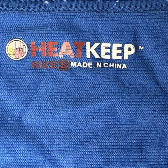 HEATKEEP Men's Blue Size SMALL Base Layer Crew Neck Top Tee Lightweight - Picture 3 of 8